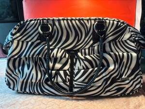 Travelon Zebra Print Nylon Weekender Travel Duffel Bag